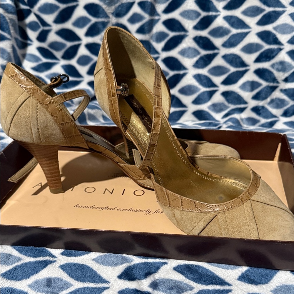 ANTONIO MELANI Beige Strappy Heels